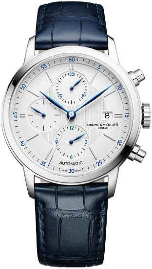 Baume & Mercier Classima Gent Automatic Chronograph Date Leather Strap Grey Dial M0A10330
