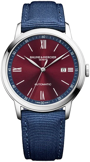 Baume & Mercier Classima Gent Automatic Date Synthetic Strap Violet Dial M0A10694