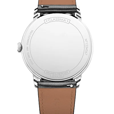 Baume & Mercier Classima Gent Quartz Date Leather Strap White Dial M0A10884