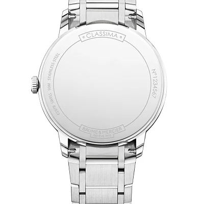 Baume & Mercier Classima Gent Quartz Date Steel Grey Dial M0A10883