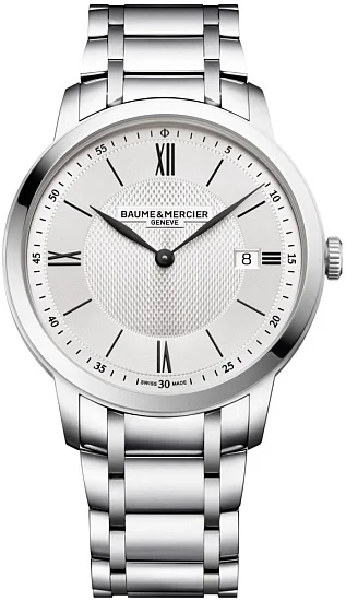 Baume & Mercier Classima Gent Quartz Date Steel Grey Dial M0A10883