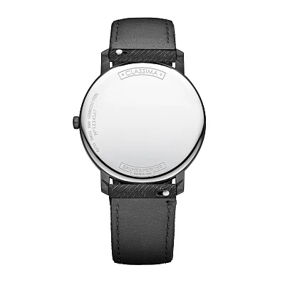 Baume & Mercier Classima Gent Quartz Date Synthetic Strap Black Dial M0A10762