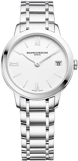 Baume & Mercier Classima Lady Quartz Date Steel White Dial M0A10335
