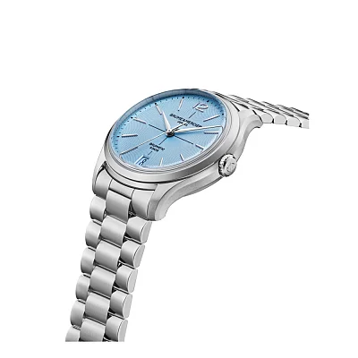 Baume & Mercier Clifton Gent Baumatic Date Steel Ice Blue Guilloche Dial Limited Edition M0A10870