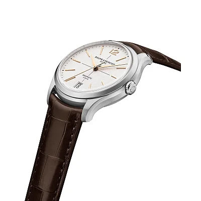 Baume & Mercier Clifton Gent Baumatic Date Leather Strap Ecru Dial M0A10773