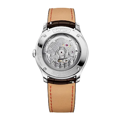 Baume & Mercier Clifton Gent Baumatic Date Leather Strap Ecru Dial M0A10773