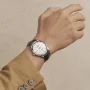  Zdjęcie 2 Baume & Mercier Clifton Gent Baumatic Leather Strap White Dial Date COSC Chronometer M0A10518