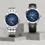  Zdjęcie 6 Baume & Mercier Clifton Gent Baumatic Moonphase Day-Date Leather Strap Blue Dial M0A10593