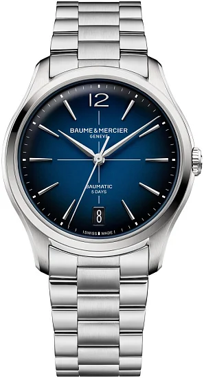 Baume & Mercier Clifton Gent Baumatic Date Steel Blue Dial M0A10792