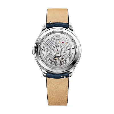 Baume & Mercier Clifton Lady Baumatic Date Leather Strap Blue Dial M0A10833