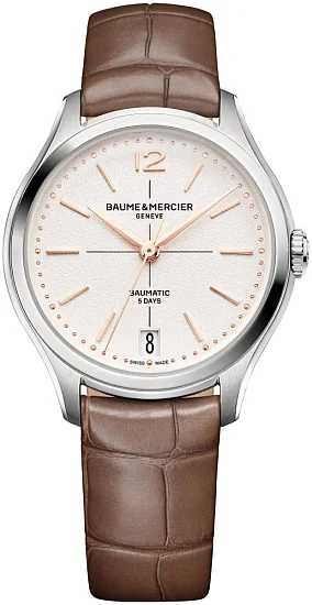 Baume & Mercier Clifton Lady Baumatic Date Leather Strap Grey Dial M0A10831