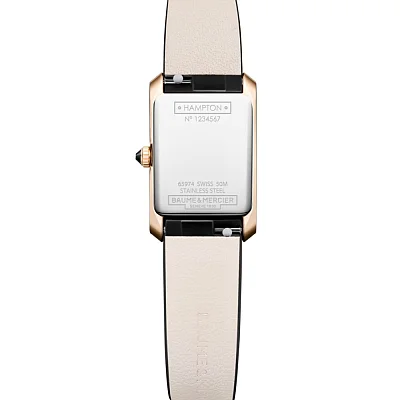 Baume & Mercier Hampton Lady Quartz Leather Strap Beige Dial M0A10861