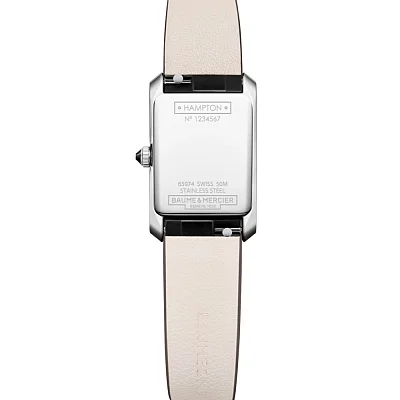 Baume & Mercier Hampton Lady Quartz Leather Strap Beige Dial M0A10859
