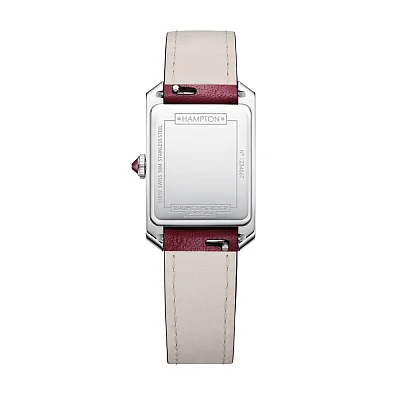 Baume & Mercier Hampton Lady Quartz Leather Strap Burgundy Dial Limited Edition M0A10673