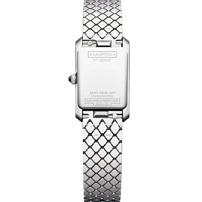 Baume & Mercier Hampton Lady Quartz Steel Black Dial Diamonds M0A10862