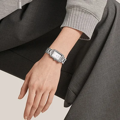 Baume & Mercier Hampton Lady Quartz Steel Grey Dial Diamonds Limited Edition M0A10631
