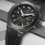  Zdjęcie 3 Baume & Mercier Riviera Gent Automatic Chronograph Date Rubber Strap Black Dial M0A10625