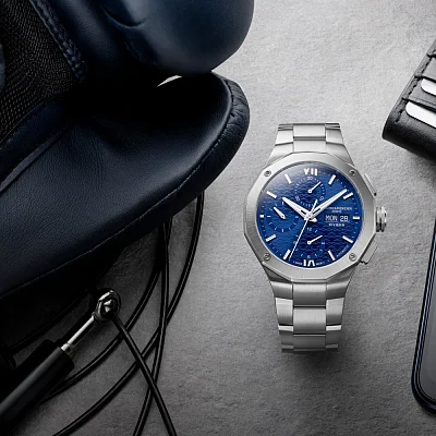 Baume & Mercier Riviera Gent Automatic Chronograph Date Steel Blue Dial M0A10826