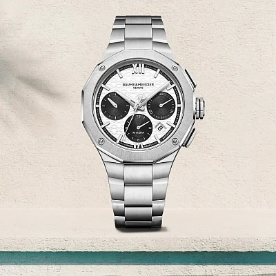 Baume & Mercier Riviera Gent Automatic Chronograph Date Steel Panda Dial M0A10827