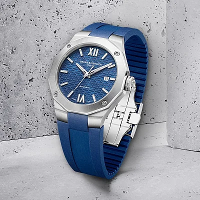 Baume & Mercier Riviera Gent Automatic Date Rubber Strap Blue Dial M0A10619