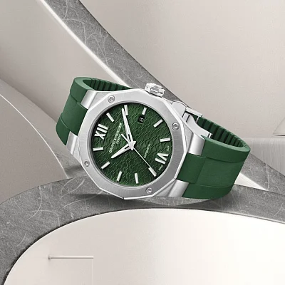 Baume & Mercier Riviera Gent Automatic Date Rubber Strap Green Dial M0A10618