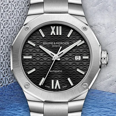 Baume & Mercier Riviera Gent Automatic Date Steel Black Dial M0A10621