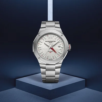 Baume & Mercier Riviera Gent Automatic GMT Date Steel Grey Dial M0A10658