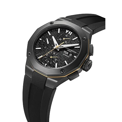 Baume & Mercier Riviera Gent Automatic Chronograph Date Rubber Strap Black Dial M0A10625