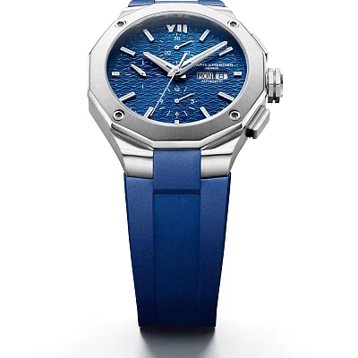 Baume & Mercier Riviera Gent Automatic Chronograph Day-Date Rubber Strap Blue Dial M0A10623