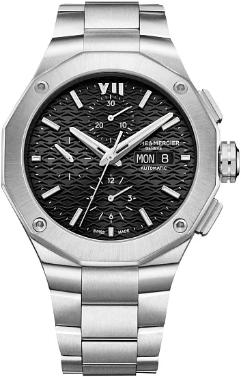 Baume & Mercier Riviera Gent Automatic Chronograph Date Steel Black Dial M0A10624