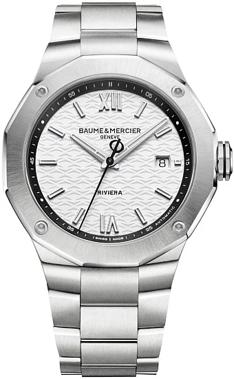 Baume & Mercier Riviera Gent Automatic Date Steel White Dial M0A10829