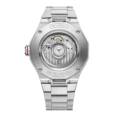 Baume & Mercier Riviera Gent Automatic GMT Date Steel Grey Dial M0A10658