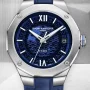  Zdjęcie 5 Baume & Mercier Riviera Gent Baumatic Date Leather Strap Semi-Skeleton Blue Dial M0A10714