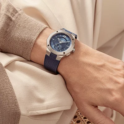 Baume & Mercier Riviera Gent Baumatic Date Rubber Strap Blue Dial M0A10761