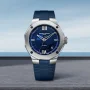  Zdjęcie 9 Baume & Mercier Riviera Gent Baumatic Date Rubber Strap Semi-Skeleton Blue Dial M0A10701