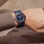  Zdjęcie 2 Baume & Mercier Riviera Gent Baumatic Date Rubber Strap Semi-Skeleton Blue Dial M0A10769