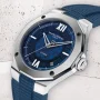  Zdjęcie 5 Baume & Mercier Riviera Gent Baumatic Date Rubber Strap Semi-Skeleton Blue Dial M0A10701