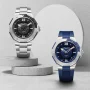  Zdjęcie 9 Baume & Mercier Riviera Gent Baumatic Date Rubber Strap Semi-Skeleton Blue Dial M0A10716