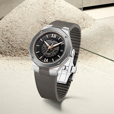 Baume & Mercier Riviera Gent Baumatic Date Rubber Strap Semi-Skeleton Grey Dial M0A10720