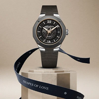 Baume & Mercier Riviera Gent Baumatic Date Rubber Strap Semi-Skeleton Grey Dial M0A10720