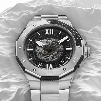Baume & Mercier Riviera Gent Baumatic Date Steel Grey Dial M0A10717