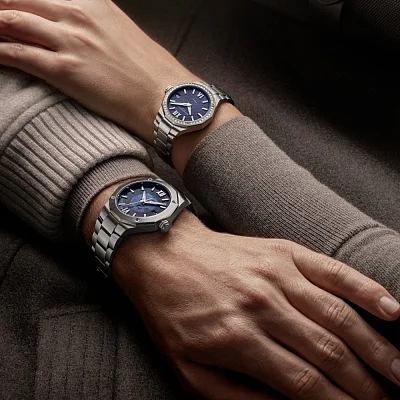 Baume & Mercier Riviera Gent Baumatic Date Steel Semi-Skeleton Blue Dial M0A10616