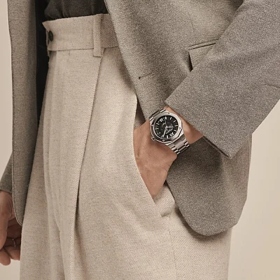Baume & Mercier Riviera Gent Baumatic Date Steel Semi-Skeleton Grey Dial M0A10702