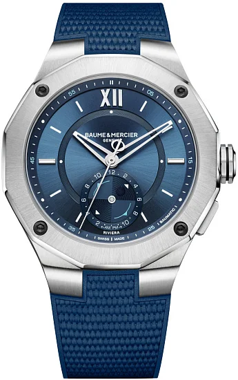 Baume & Mercier Riviera Gent Baumatic Date Rubber Strap Blue Dial M0A10761