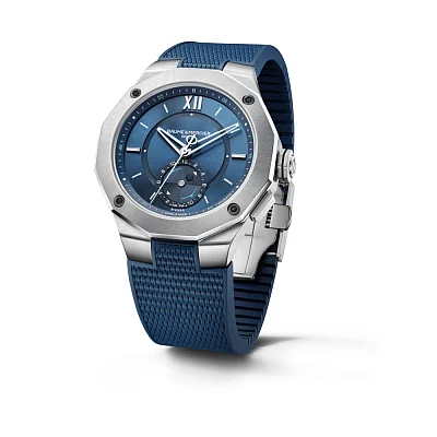 Baume & Mercier Riviera Gent Baumatic Date Rubber Strap Blue Dial M0A10761