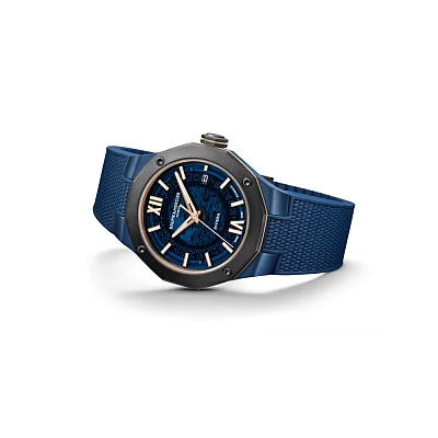 Baume & Mercier Riviera Gent Baumatic Date Rubber Strap Semi-Skeleton Blue Dial M0A10769