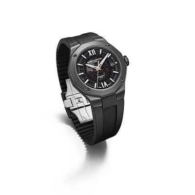 Baume & Mercier Riviera Gent Baumatic Date Rubber Strap Semi-Skeleton Grey Dial M0A10617