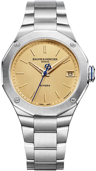 Baume & Mercier Riviera Gent Baumatic Date Steel Gilded Dial M0A10822