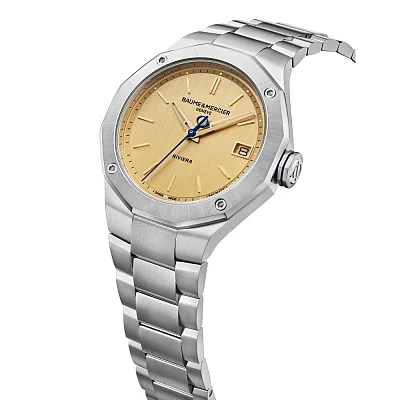 Baume & Mercier Riviera Gent Baumatic Date Steel Gilded Dial M0A10822