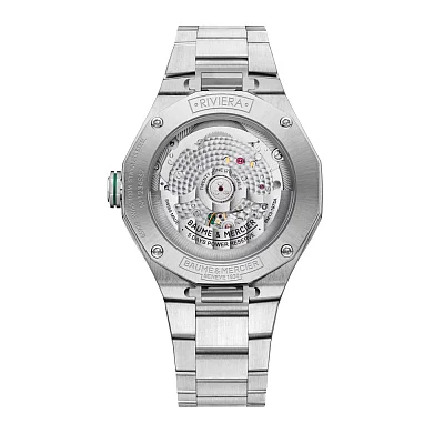 Baume & Mercier Riviera Gent Baumatic Date Steel Semi-Skeleton Green Dial M0A10770